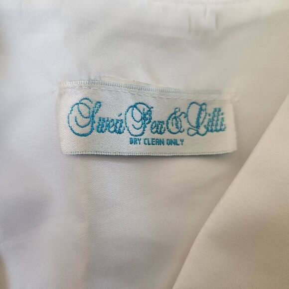 Swea Pea & Lilli girls L 10-12 white creamy formal cropped cover up short sleeve - Picture 2 of 4